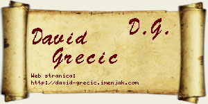 David Grečić vizit kartica